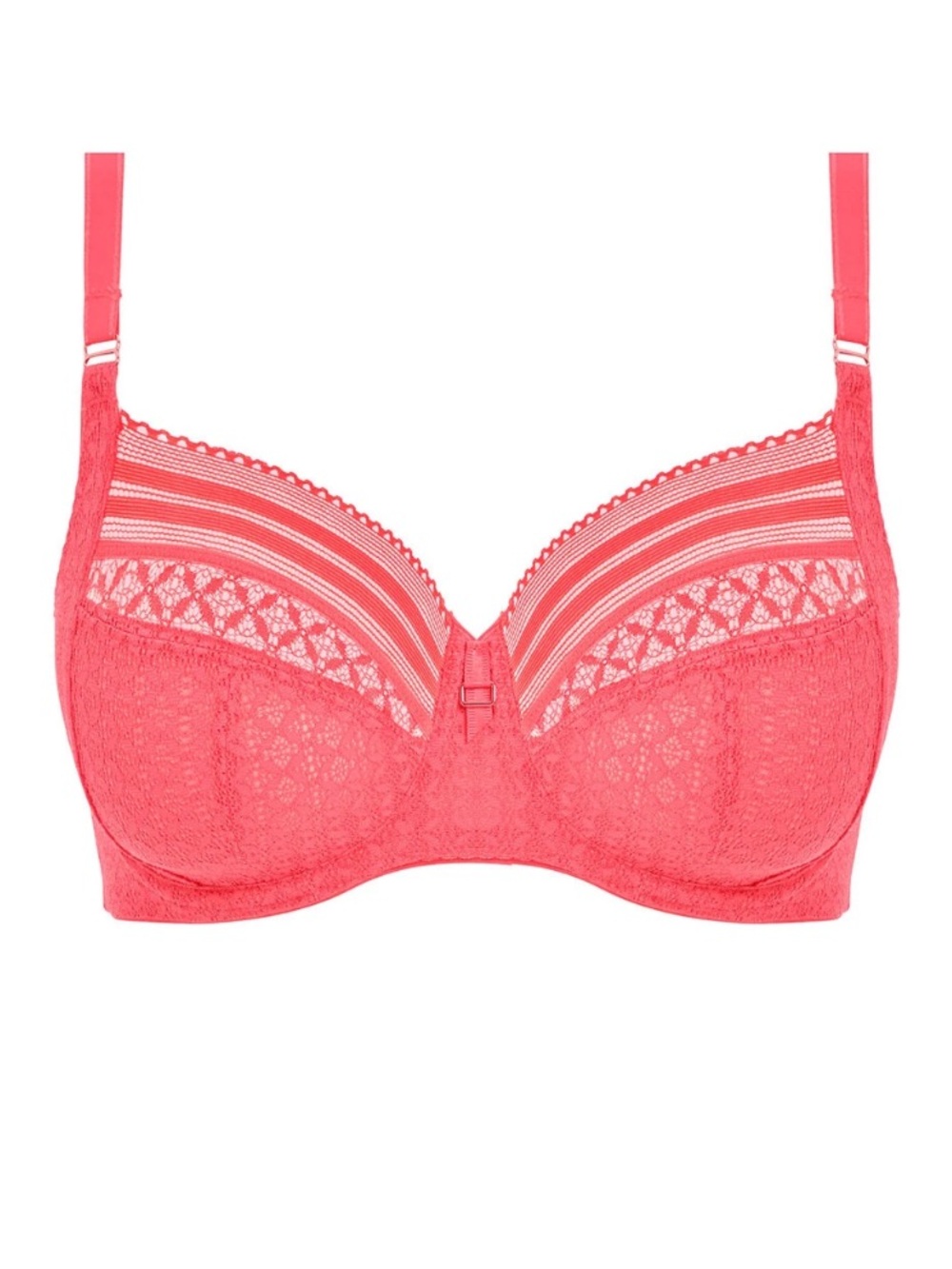 Freya Women's Viva Lace Underwire Side Support Bra, 34I, Sunkissed Coral - Picture 3 of 6
